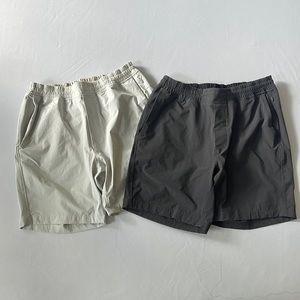 2 Lululemon Men’s Bowline Short 8” light and dark gray
